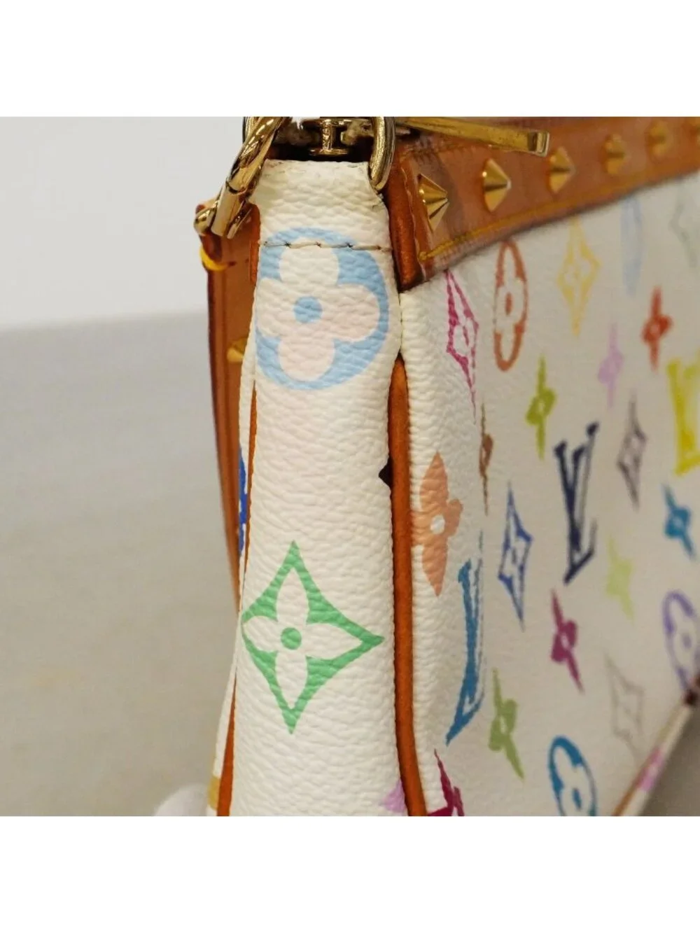 Louis Vuitton Pouch Monogram Multicolor Pochette Blanc